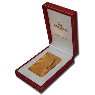 Corona Cigar Lighter - Gold Barley