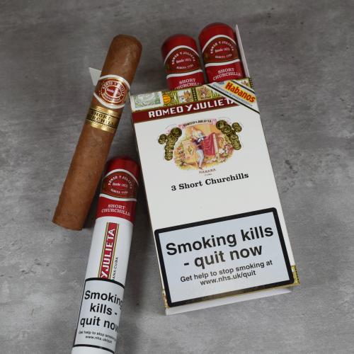 Romeo y Julieta Short Churchill Tubed Cigar - Pack of 3