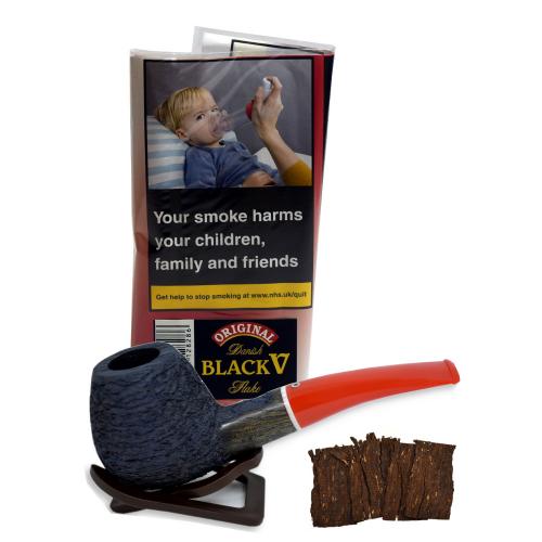 Danish Black V Flake Planta Pipe To